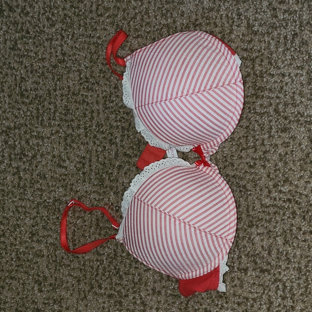 Red Eyelet Bra